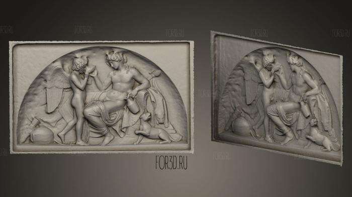 Cupid and Bacchus stl model for CNC